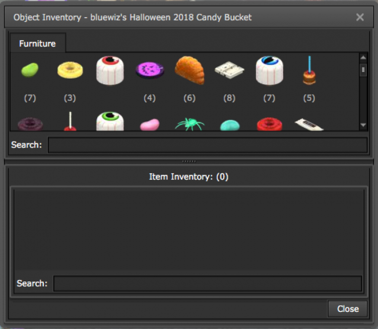 Object Inventory (Candy Storage)