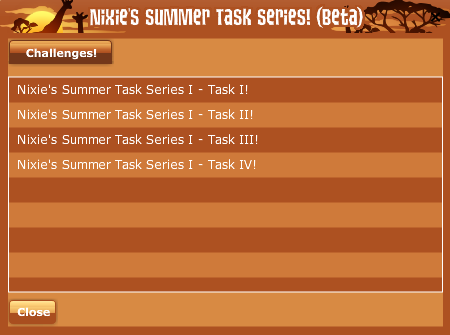 Nixie's Summer Tasks (Beta) Main Box