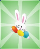 Easter Bunny with Eggs Sign