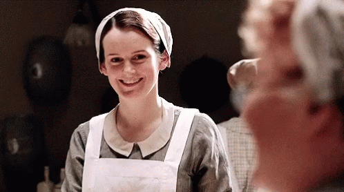 downton abbey maids giggling