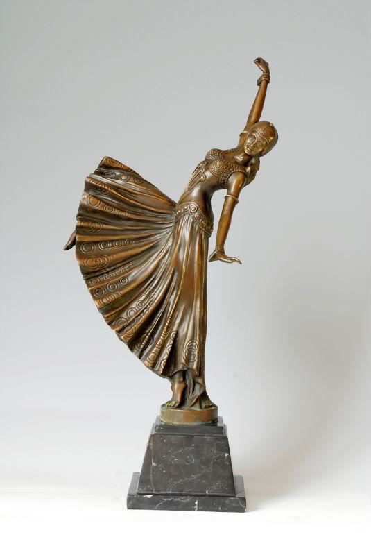 EP-014-antique-brass-statue-girl-statue