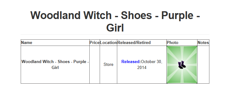 lf past costumes WOODLAND WITCH 2